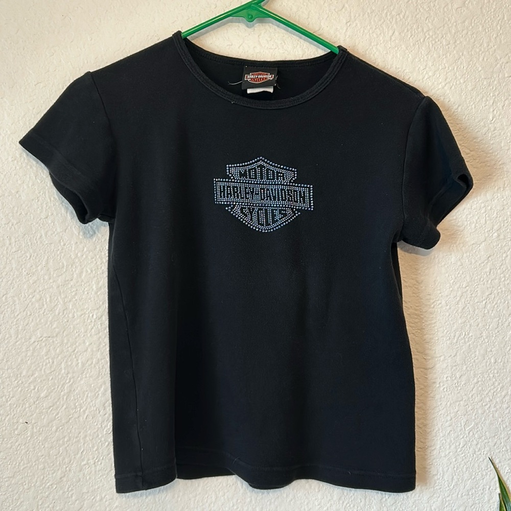 Vintage Jeweled Harley Davidson Tee